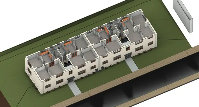 3D model dispozičního řešení podlaží