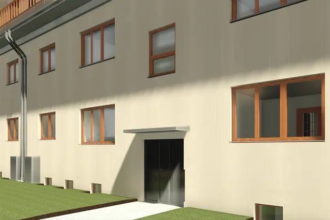 3D vizualizace východního vstupu