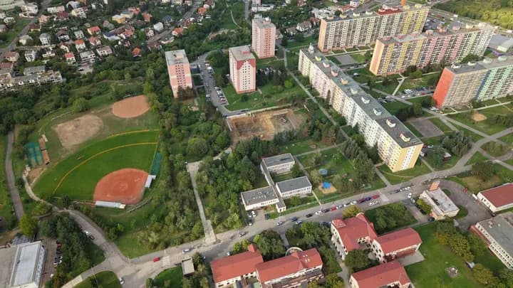 Dronový snímek zobrazující lokalitu pasportizace