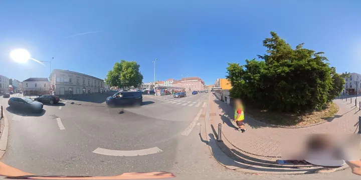 Sférická fotografie v okolí budoucího staveniště