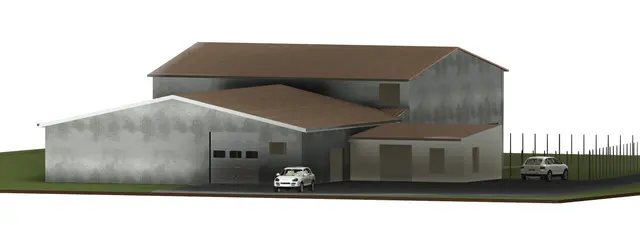 3D model autoservisu – pohled