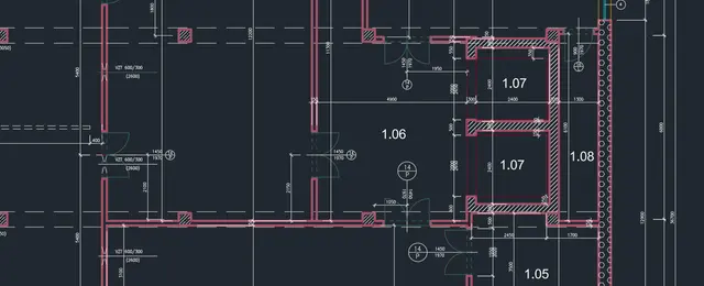 Překreslený výkres v DWG