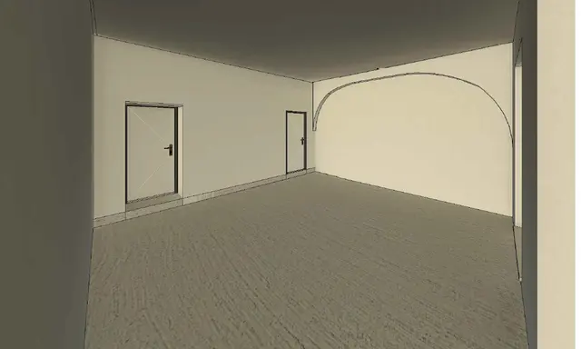 Interiér obchodního prostoru v 3D modelu