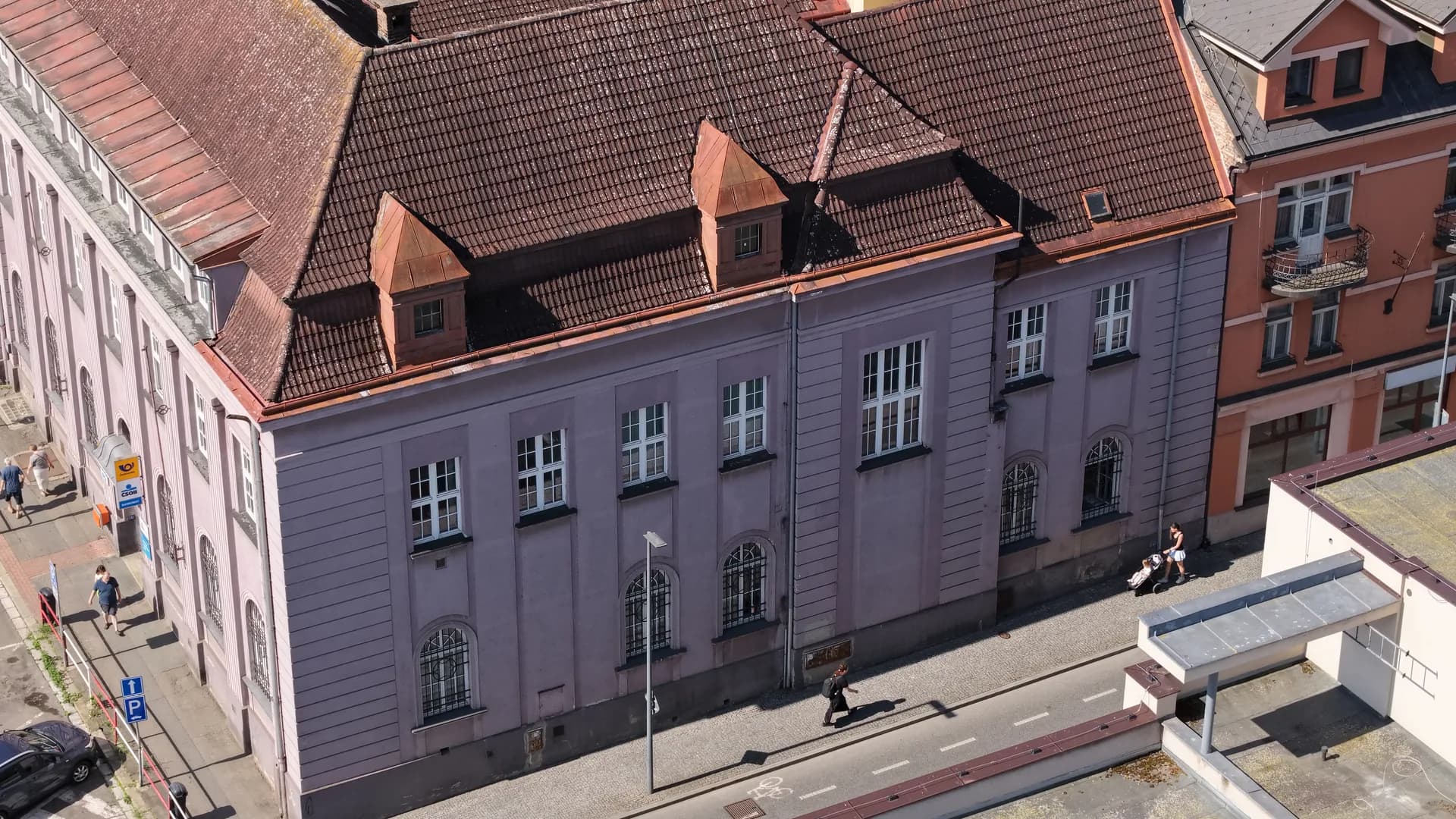 Návaznost ulic a zástavby z dronu